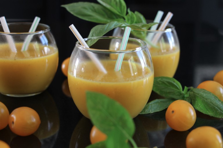 Gaspacho de Poivrons jaunes et oranges