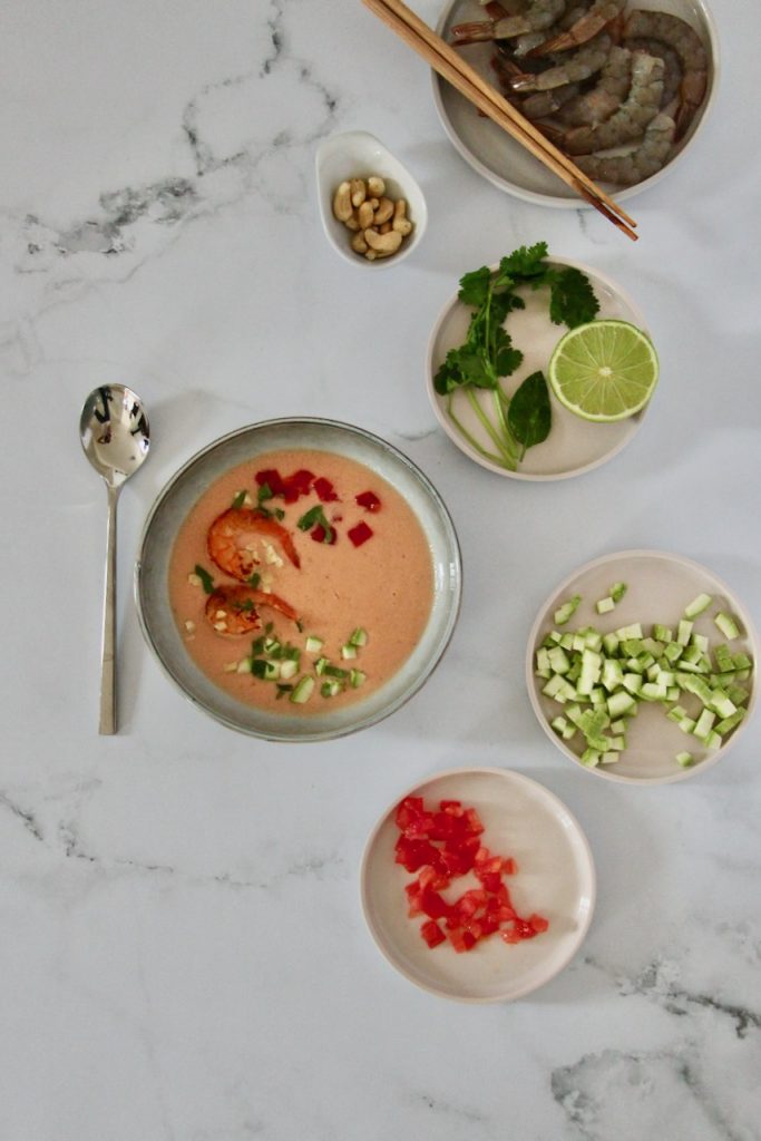 Gaspacho à la Tomate et Lait de Coco