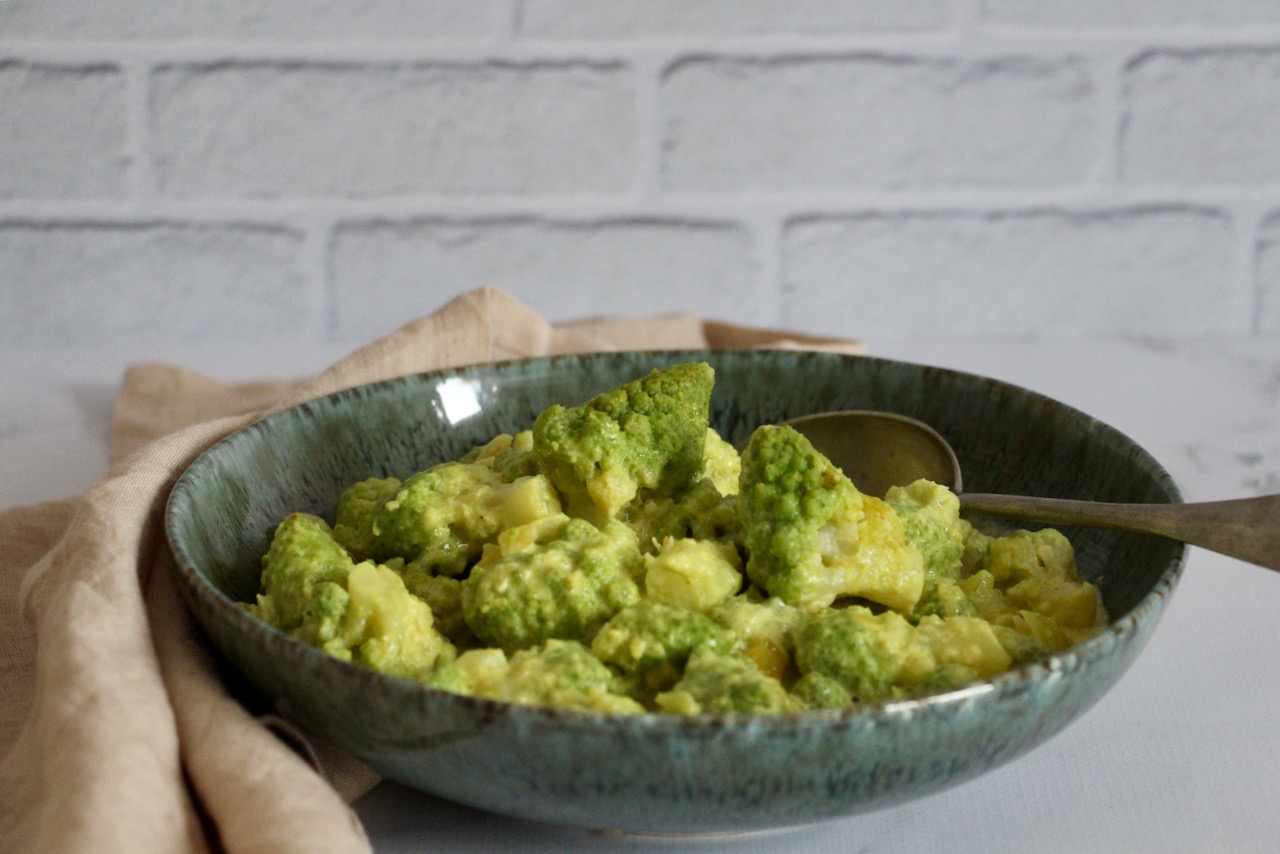 Chou Romanesco crémeux au Curry : Casserole et Chocolat
