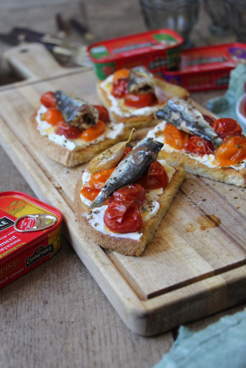 Bruschetta (Tartine) Sardine et Tomates Cerises Casserole & Chocolat
