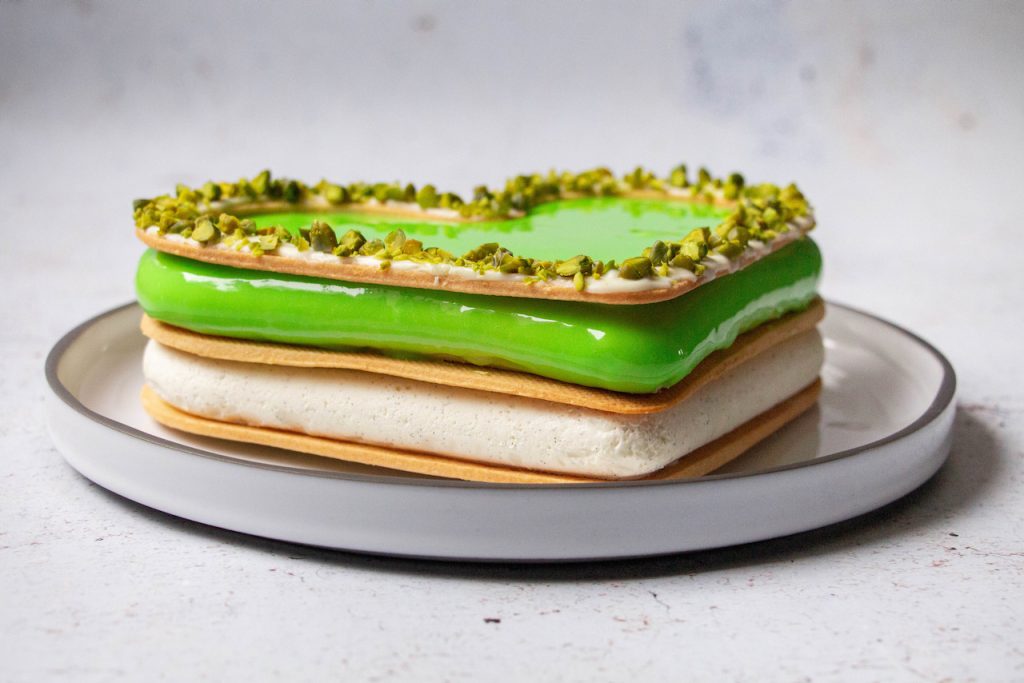 Entremets vanille pistache : Il était une fois la pâtisserie