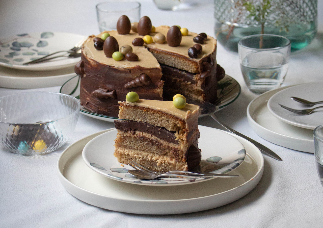 Layer Cake de Pâques Chocolat Praliné – Casserole & Chocolat