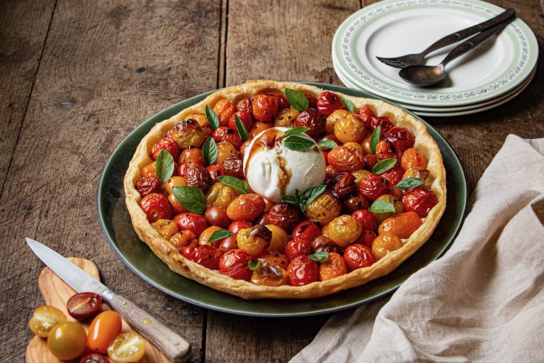 Tarte aux Tomates Cerises et Burrata