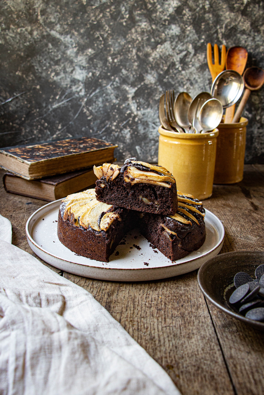 Gâteau Pommes et Chocolat au Mascarpone Casserole & Chocolat