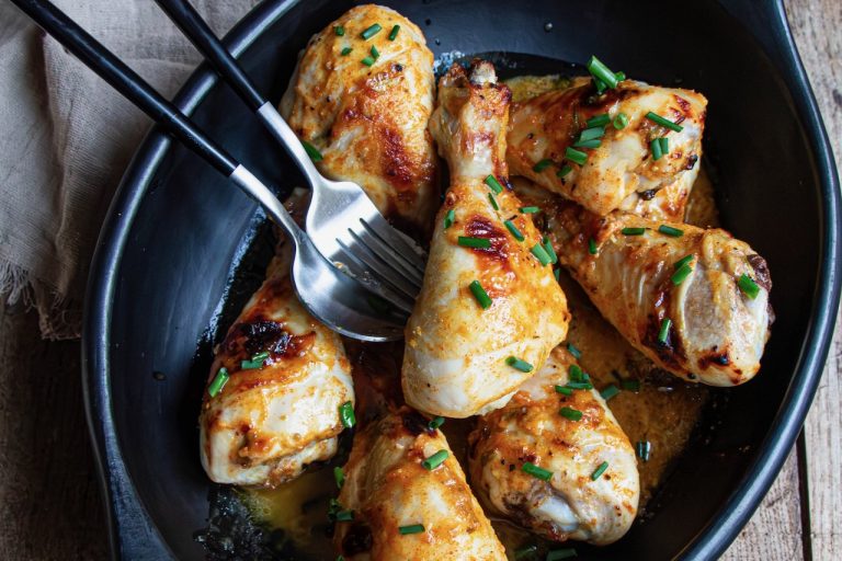 Pilons de Poulet marinés au Miel et à la Moutarde