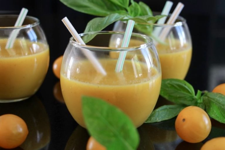Gaspacho de Poivrons jaunes et oranges